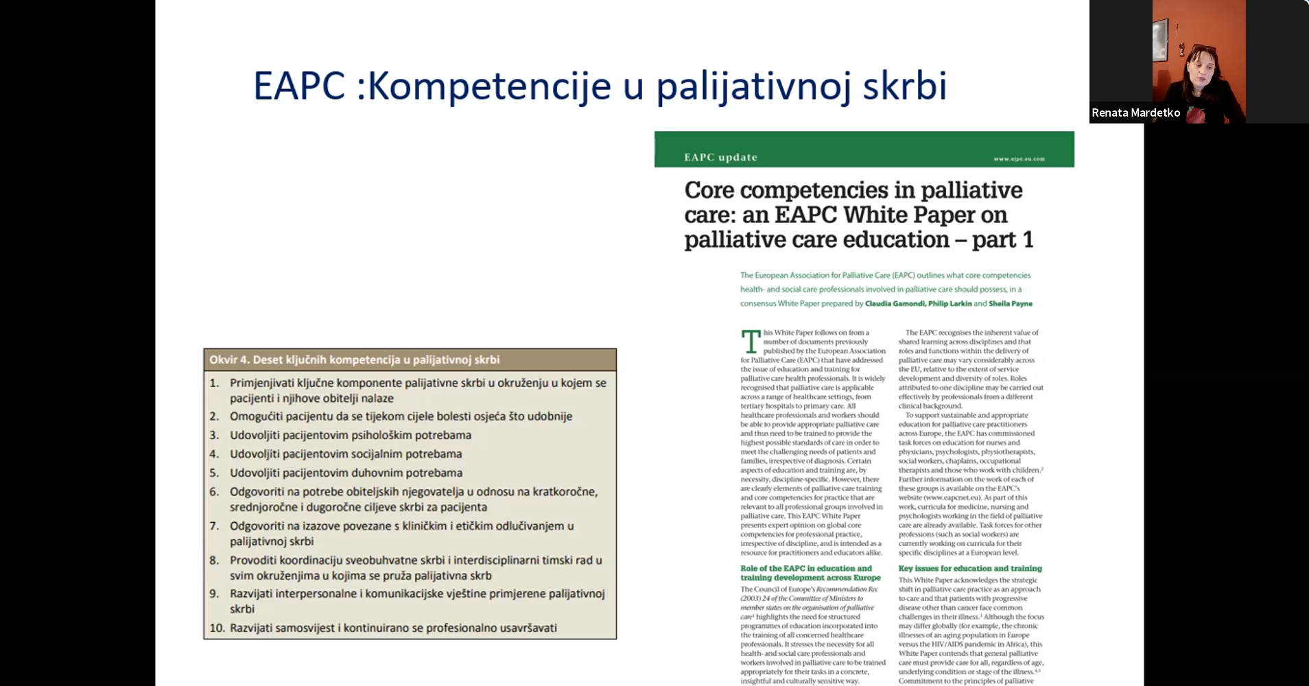 Renata Mardetko Multidisciplinarni pristup u palijativnoj skrbi